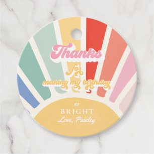 Étiquettes Cadeau Boho Sunshine 1er Voyage Autour Du Soleil Annivers