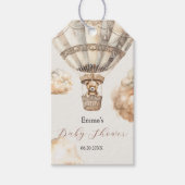 Étiquettes-cadeau Boho Teddy Bear Air Balloon Sky Baby shower (Devant)