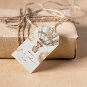 Étiquettes-cadeau Boho Teddy Bear Air Balloon Sky Baby shower