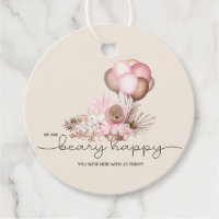 Boho Teddy Bear & Balloons Bearly Wait Baby shower