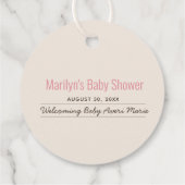 Étiquettes Cadeau Boho Teddy Bear & Balloons Bearly Wait Baby shower (Dos)