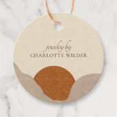 Étiquettes Cadeau Boho Terracotta Sable Prix du produit Abstrait (Devant)