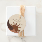 Étiquettes Cadeau Boho Terracotta Sable Prix du produit Abstrait (En situation)