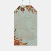 Étiquettes-cadeau Boho Terracotta Sage Thé Baby Shower de mariage (Dos)