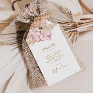 Étiquettes-cadeau Boho Tropical Botanical Bienvenue Mariage