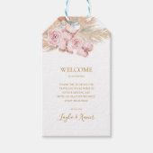 Étiquettes-cadeau Boho Tropical Botanical | Bienvenue Mariage (Devant)