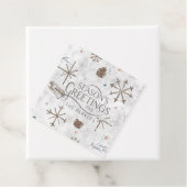 Étiquettes Cadeau Boho Twigs & Pinecone Christmas ID986 (En situation)