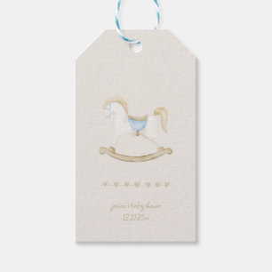 Étiquettes-cadeau Boho Vintage Rocse Horse Baby shower Cowboy