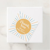 Étiquettes Cadeau Boho Voici le baby shower soleil Son (En situation)