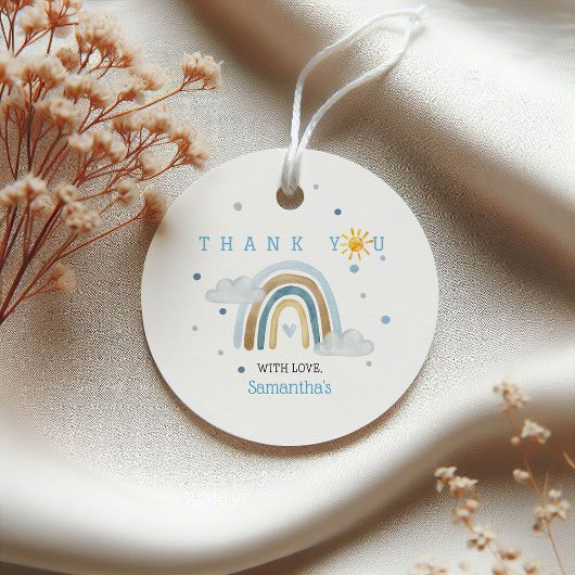 Étiquettes Cadeau Boho Watercolor Rainbow Baby shower