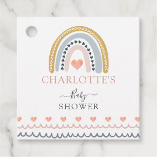 Étiquettes Cadeau Boho Watercolor Rainbow Baby shower Cadeau