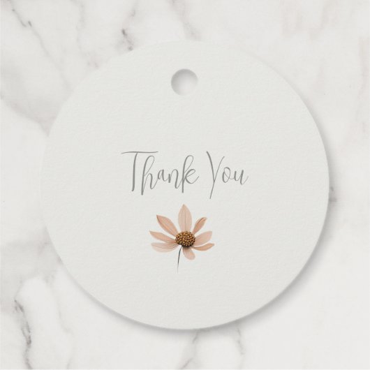 Étiquettes Cadeau Boho Wildflower (Dos)