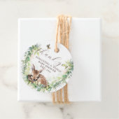 Étiquettes Cadeau Bois Animaux Forêt Végétation Bébé Garçon Douche (En situation)