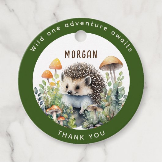 Étiquettes Cadeau Bois Animaux Mignonnes Faveurs Merci Décor Cadeau (Devant)