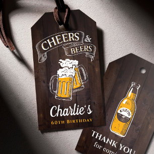 Étiquettes-cadeau Bois Bravo Et Bières À Tout Âge Anniversaire