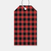 Étiquettes-cadeau Bois de bûcheron à plaies rustiques 1er anniversai (Dos)