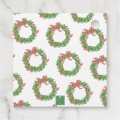 Étiquettes Cadeau Bois de Noël Rouge (Dos)