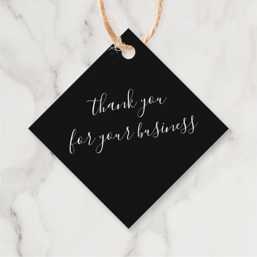 Étiquettes Cadeau Bois Fancy Script fait maison avec amour Affaires (Dos)