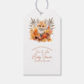 Étiquettes-cadeau Bois Fox verdure Aquarelle Baby shower feuille (Devant)