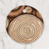 Étiquettes Cadeau Bois rond Loges Forêt de bois (Dos)