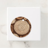 Étiquettes Cadeau Bois rond Loges Forêt de bois (En situation)