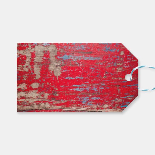 Étiquettes-cadeau Bois rouge (Devant (Horizontal))