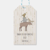Étiquettes-cadeau Bois rustique animaux forêt Favoriser les étiquett (Dos)