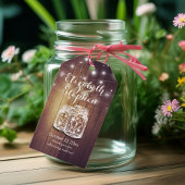 Étiquettes-cadeau Bois rustique élégant Mason Jar String Mariage lég