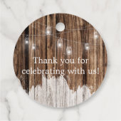 Étiquettes Cadeau Bois rustique et lanternes (Dos)