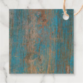 Étiquettes Cadeau bois rustique Feliz dia en tu Santo (Dos)