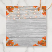 Étiquettes Cadeau Bois Rustique Feuilles Merci Mariage (Dos)