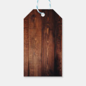 Étiquettes-cadeau Bois rustique mariage campagnard rural Merci (Dos)