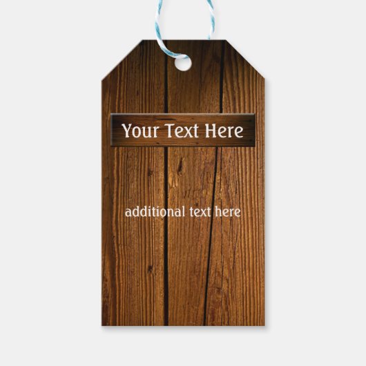 Étiquettes-cadeau Bois rustique Tout usage (Devant)