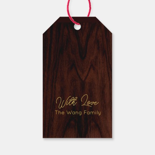 Étiquettes-cadeau Bois vietnamien Dragon vert Nouvel An 2024 GT (Dos)