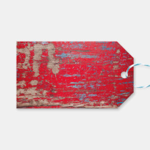 Étiquettes-cadeau Bois Vintage rouge