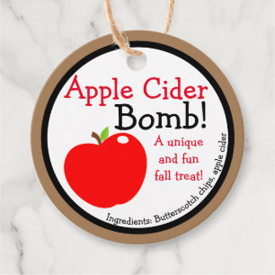 Étiquettes Cadeau Boisson d'automne la plus chaude Tags de la bomb