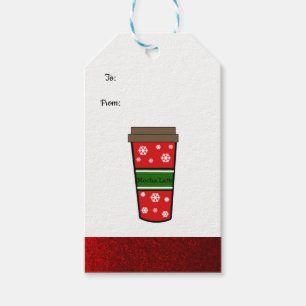 Étiquettes-cadeau Boisson de fêtes Mocha Latte