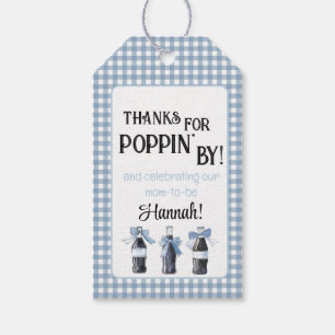 Étiquettes-cadeau Boisson gazeuse bébé bleu prête à éclater