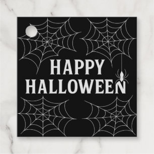 Étiquettes Cadeau Boissons effrayantes Joyeux Halloween Toiles d'ara