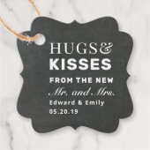 Étiquettes Cadeau Boissons et baisers Chocolat Mariage (Devant)