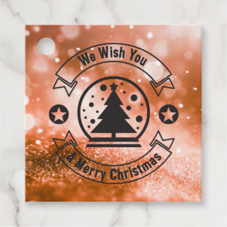 Étiquettes Cadeau Bokeh Nous vous souhaitons un Joyeux Noël