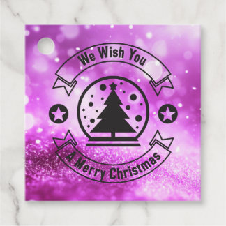 Étiquettes Cadeau Bokeh Nous vous souhaitons un Joyeux Noël