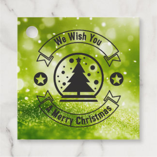 Étiquettes Cadeau Bokeh Nous vous souhaitons un Joyeux Noël