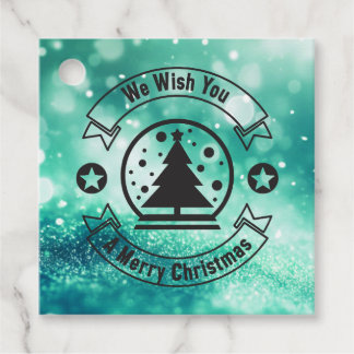 Étiquettes Cadeau Bokeh Nous vous souhaitons un Joyeux Noël