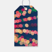 Étiquettes-cadeau Bokeh Tree Lights, Noël (Dos)