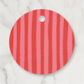 Étiquettes Cadeau Bold Colorful Stripes and Hearts Valentine's Day (Dos)