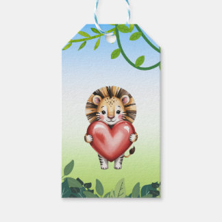 Étiquettes-cadeau Bold Lion Thank You Gift Tag Design