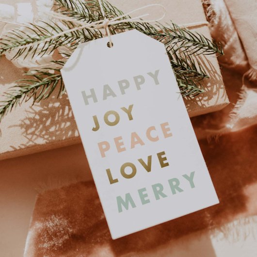 Étiquettes-cadeau Bold Type Vacances 