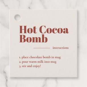 Étiquettes Cadeau Bombe à cacao chaud Bombe à chocolat chaud Favoris