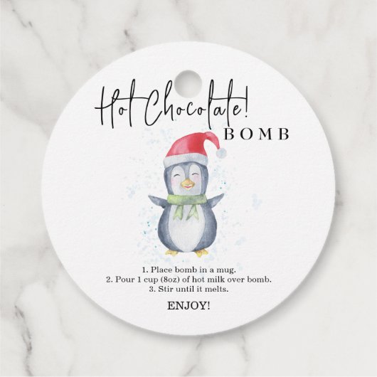 Étiquettes Cadeau Bombe à chocolat chaud.Bombe à cacao chaud hiver (Dos)